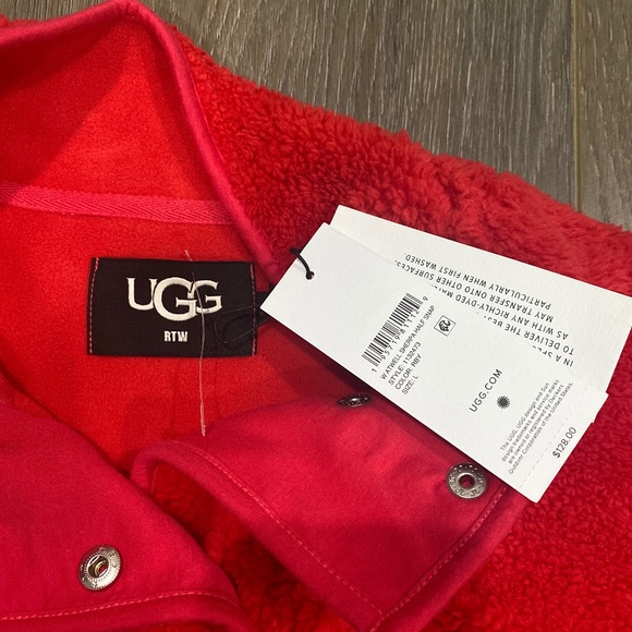 New UGG Atwell UGGfluff Half Snap Pullover Women’s Sweater - Picture 4 of 10